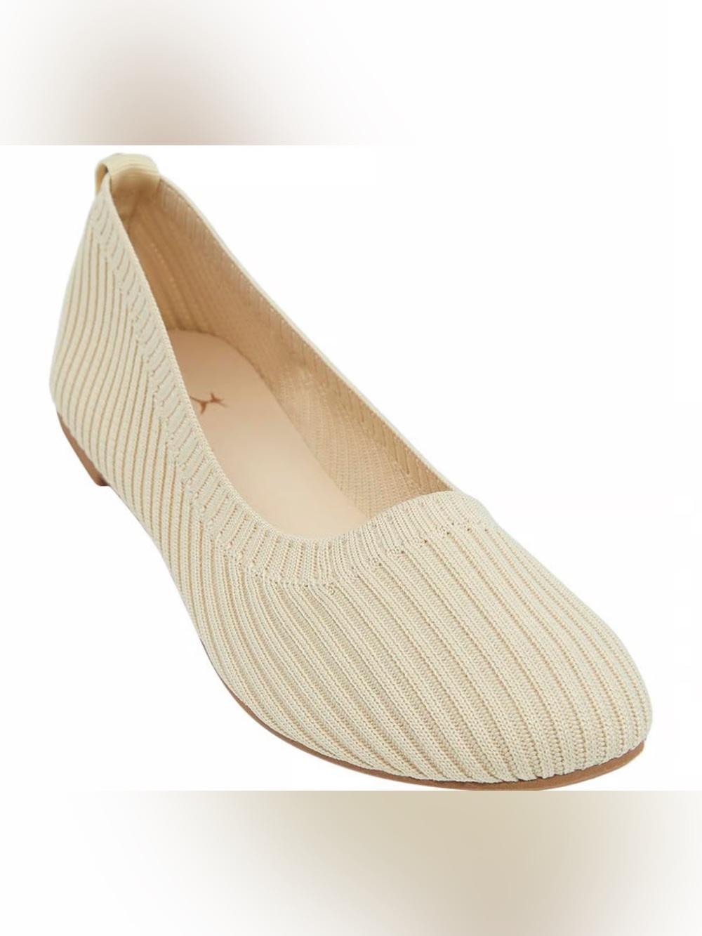 Danskin Women’s Size 9 Cream Hope Woven Slip-On Ballet Flats Memory‎ Foam
